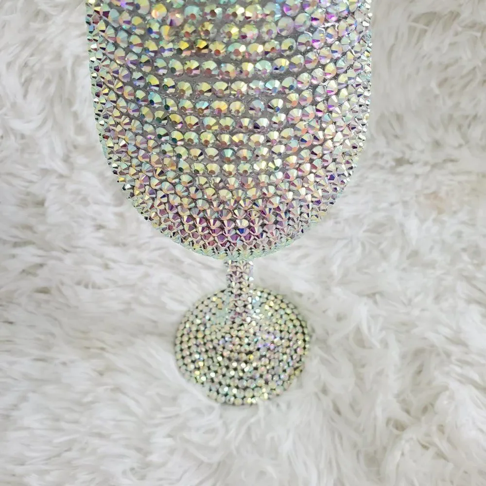 Bling Wine Glass, Rhinestone Tumbler, Bedazzled Cup